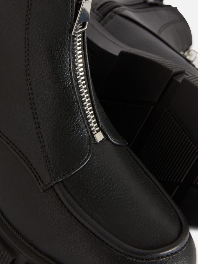 Zip Front Heeled Chelsea Boots - Image 5