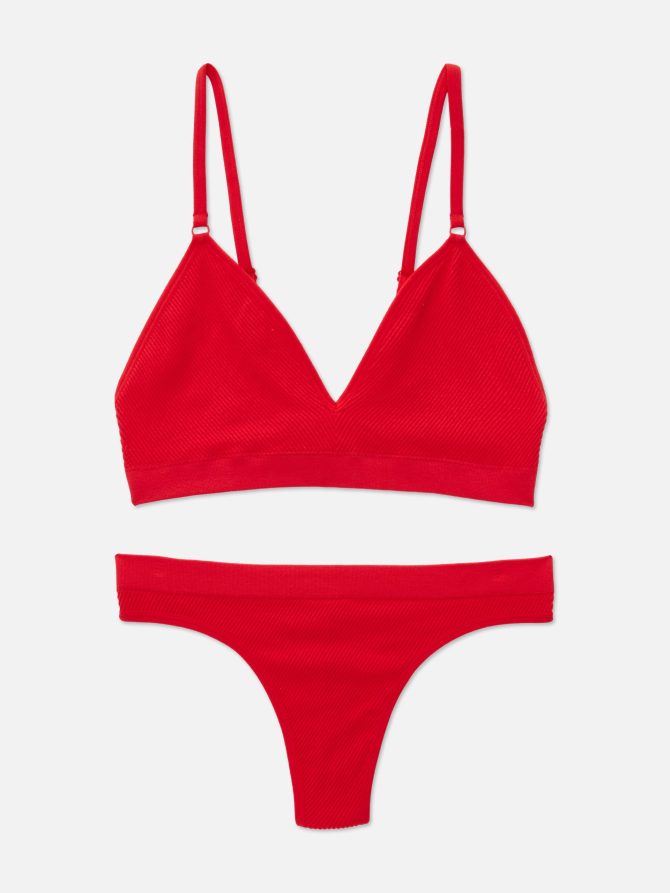 Seamfree Triangle Bralette & Thong