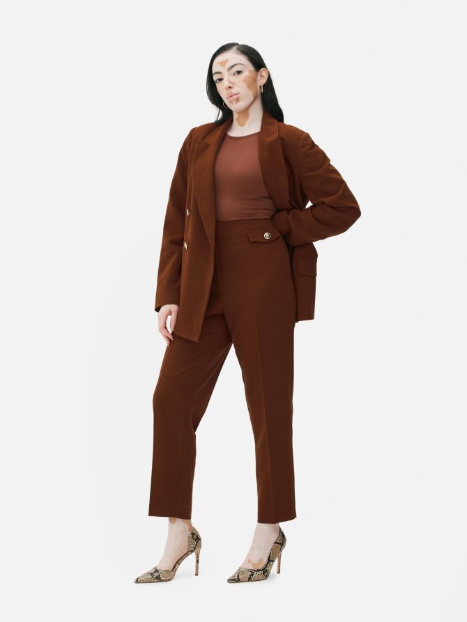 Straight Leg Button Pants