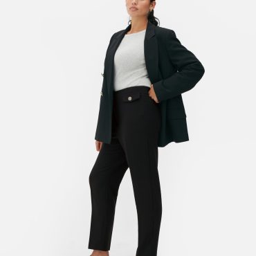 Straight Leg Button Pants