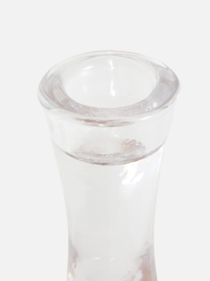 Clear Glass Dinner Candle Holder - Image 2