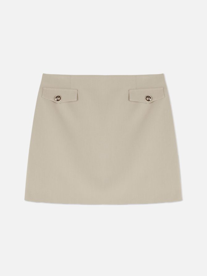 Button Detail Mini Skirt - Image 5