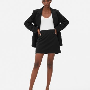 Button Detail Mini Skirt