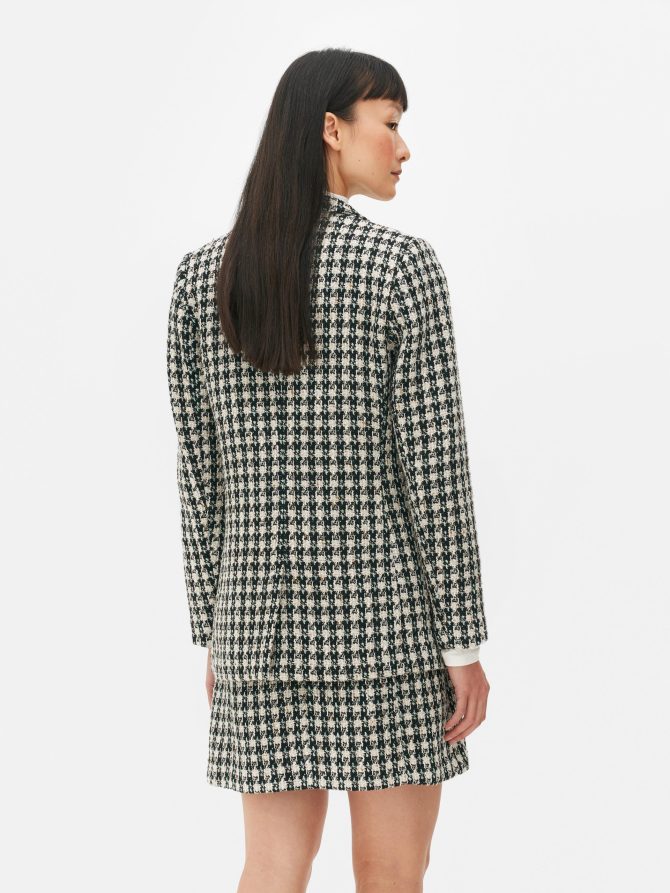 Bouclé Check Blazer - Image 4