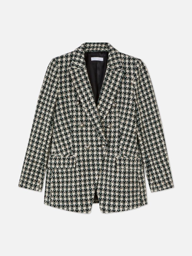 Bouclé Check Blazer - Image 5