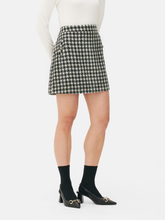Bouclé Mini Skirt - Image 2