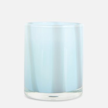 Lined Glass Wax Candle