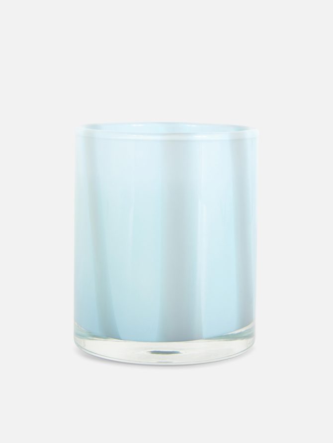Lined Glass Wax Candle