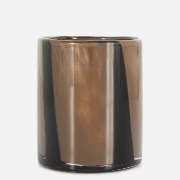 Lined Glass Wax Candle