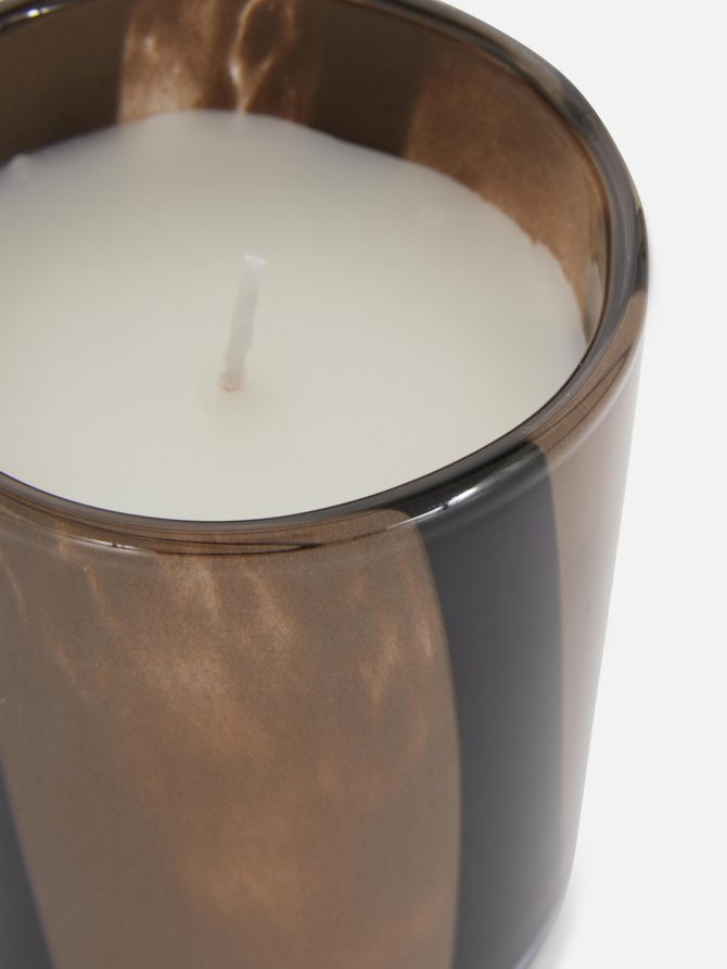 Lined Glass Wax Candle - Image 2
