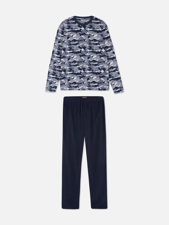 Camo Print Fleece Pyjamas