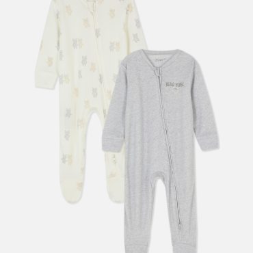 2-Pack Bear Print Sleepers