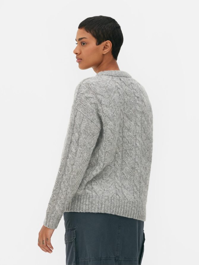 Cable Knit Sweater - Image 4