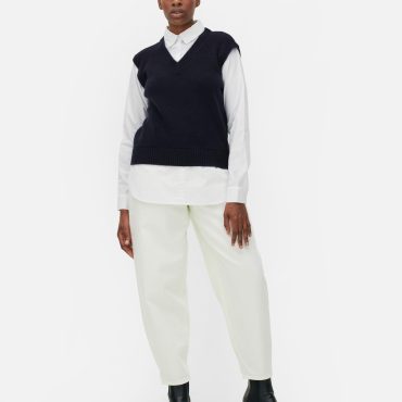 2-in-1 Knit Vest & Shirt