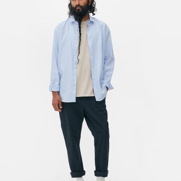 Windowpane Check Long Sleeve Shirt