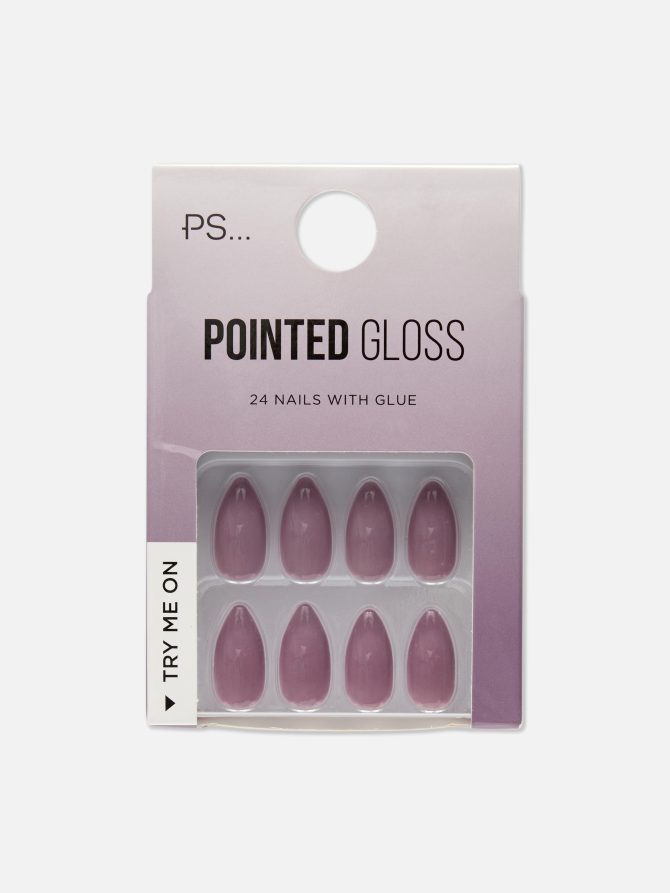 PS... Pointed Gloss Faux Nails