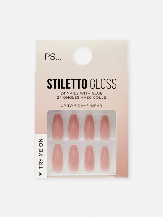 PS Stiletto Gloss Faux Nails