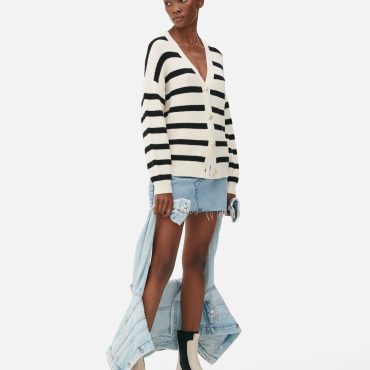 Striped Boyfriend Knitted Cardigan