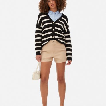 Striped Boyfriend Knitted Cardigan