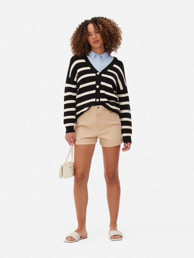 Striped Boyfriend Knitted Cardigan