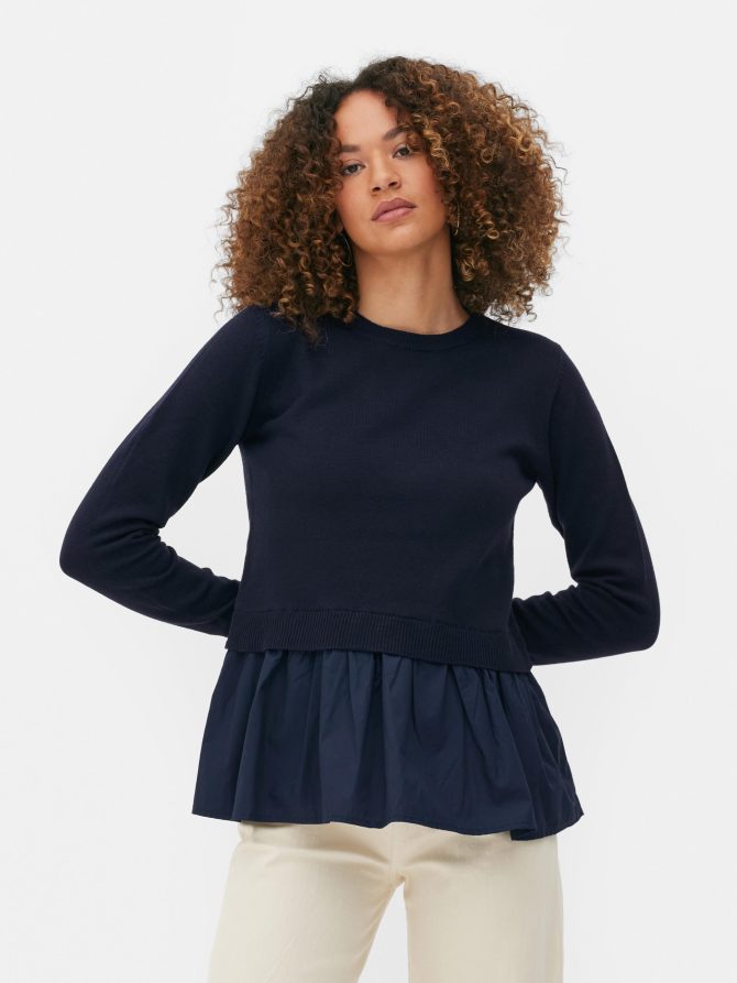 Peplum 2-in-1 Pullover - Image 2