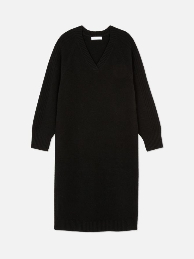 V-Neck Midi Sweater Dress - Image 5