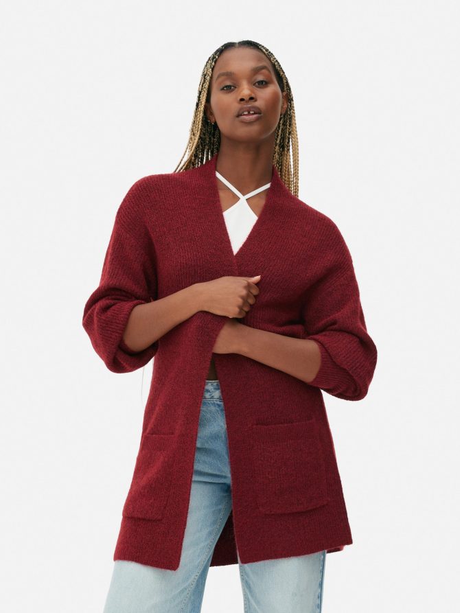 Ribbed Open Cardigan - Image 2