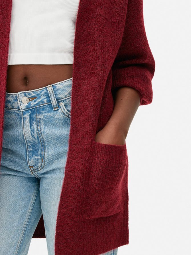 Ribbed Open Cardigan - Image 3