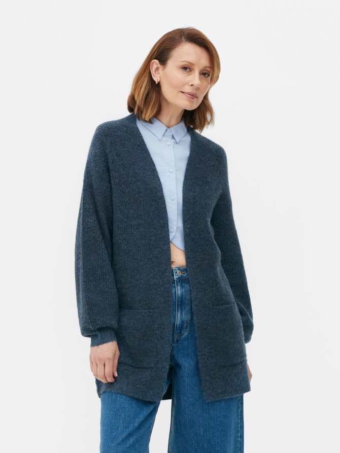 Ribbed Open Cardigan - Image 2