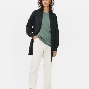 Ribbed Open Cardigan
