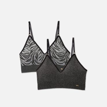 2-Pack Ribbed Seamfree Bralettes