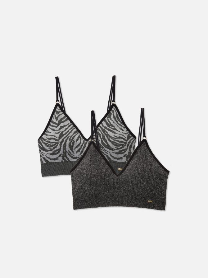 2-Pack Ribbed Seamfree Bralettes