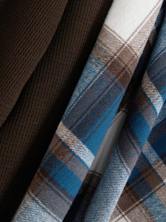 Check Bottom Long Sleeve Pajamas - Image 2