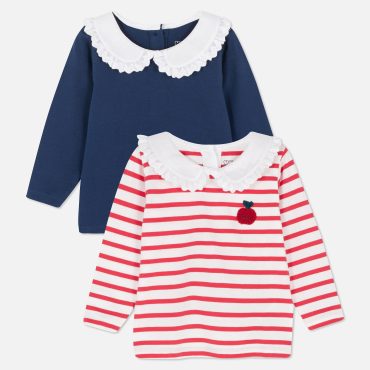 2-Pack Peter Pan Collar T-Shirts