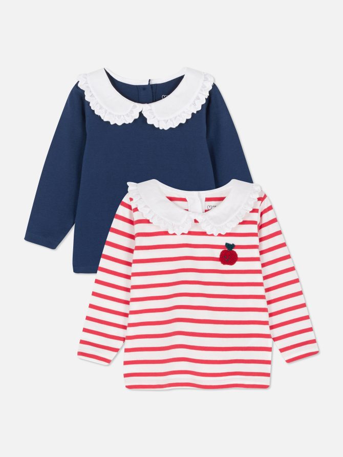 2-Pack Peter Pan Collar T-Shirts