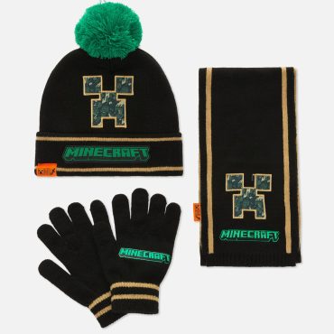 Minecraft Beanie Hat, Gloves & Scarf Set