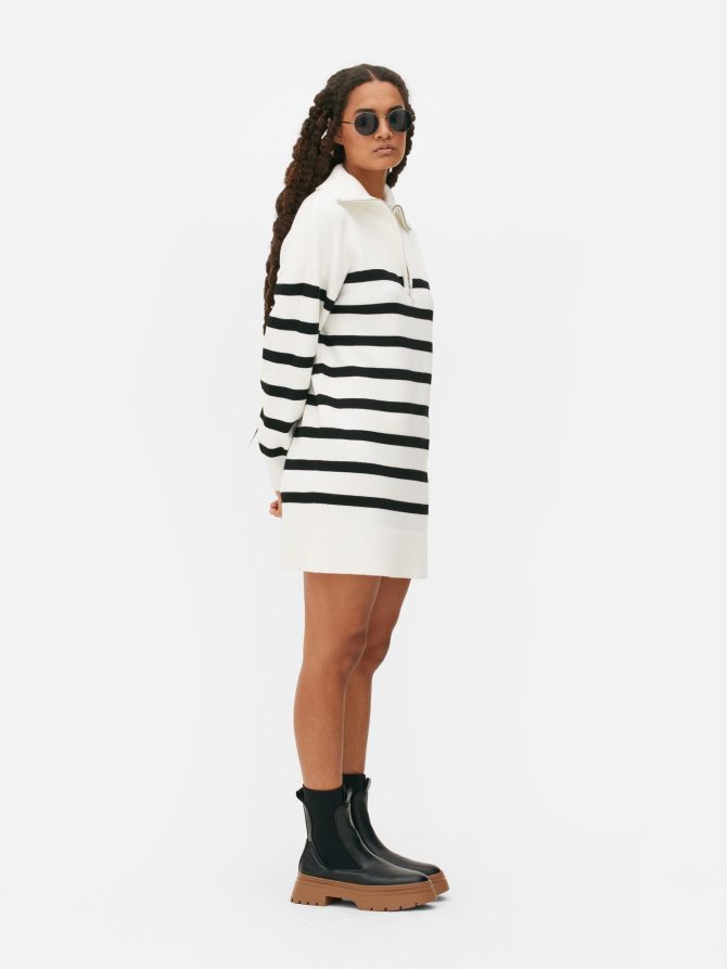 Half Zip Sweater Dress