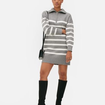 Half Zip Sweater Dress