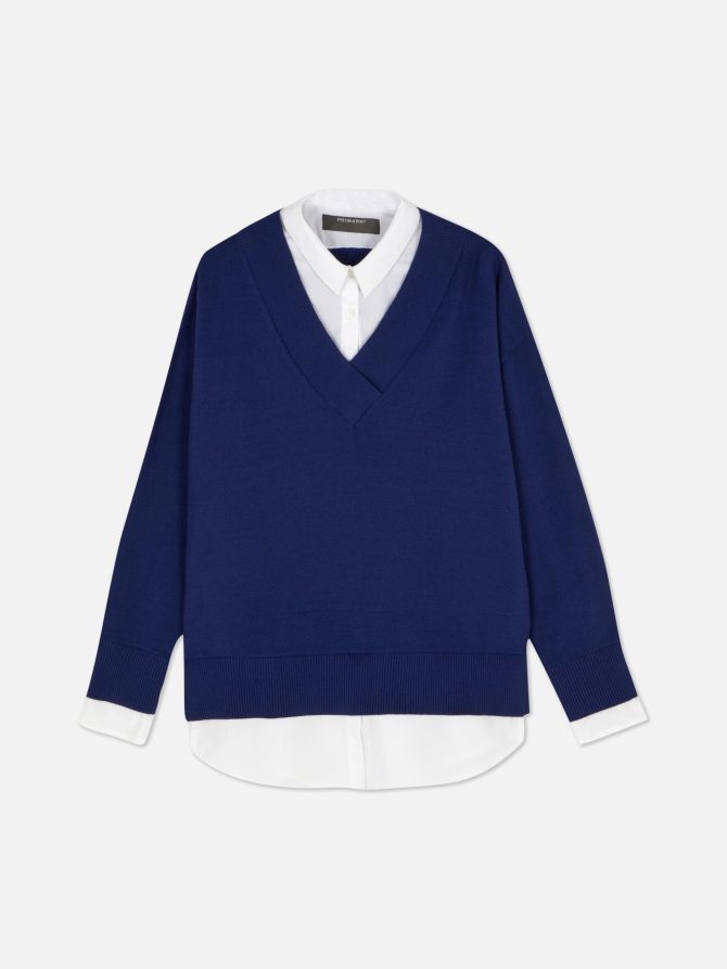 2-in-1 V-Neck Sweater - Image 5