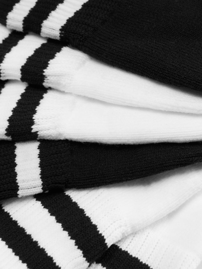 3-Pack Striped Quarter Crew Socks - Image 2