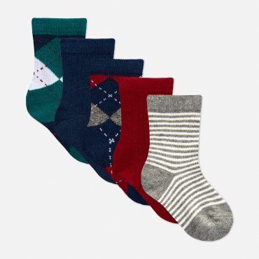 5-Pack Multi Design Ankle Socks