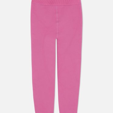 Kids' Ribbed Cuff Plush Lined Leggings