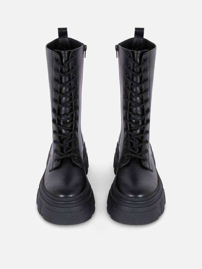 Mid-Calf Lace Up Boots - Image 2
