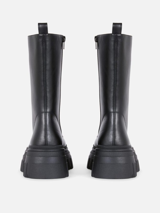 Mid-Calf Lace Up Boots - Image 3