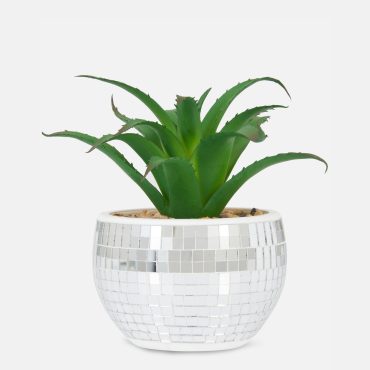 Faux Succulent in Disco Ball Pot
