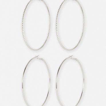 2-Pack Large Hoop Earrings