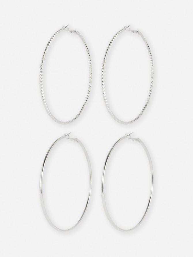 2-Pack Large Hoop Earrings