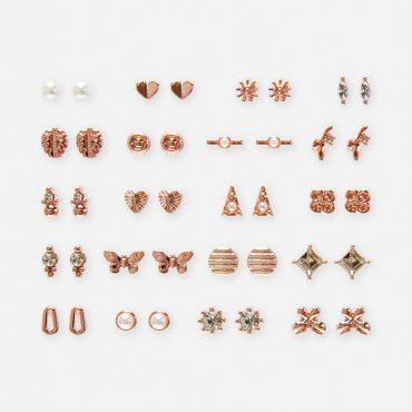 20-Pack Assorted Stud Earrings