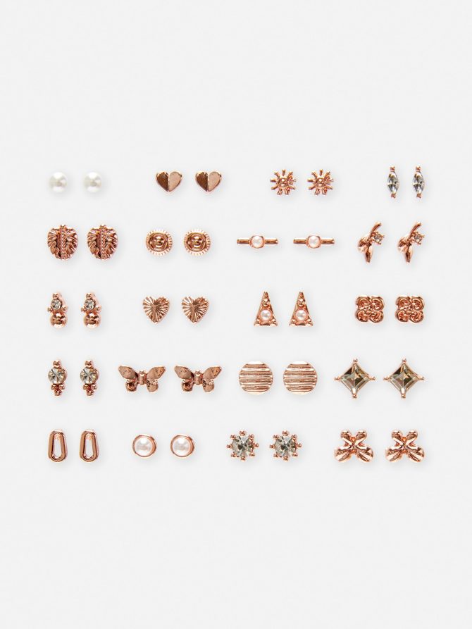 20-Pack Assorted Stud Earrings