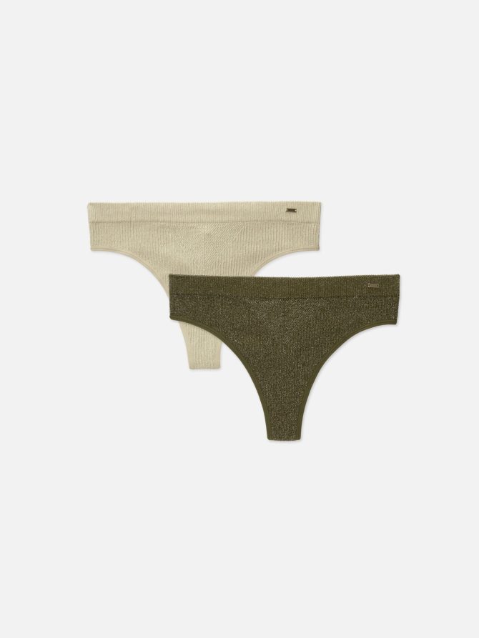 2-Pack Seamfree Thongs